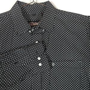 Rafter C Pro Flex 45 Shirt Mens Large Black Long Sleeve Western Button Up